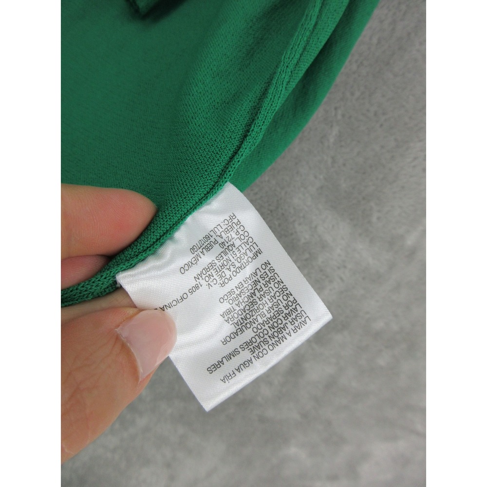 Vanity Basics Sweater Set Womens Size L Duster Twinset Kelly Green Stretch Knit - Picture 11 of 16